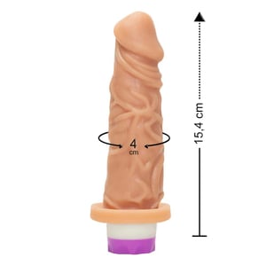 Prótese Com Vibrador Interno E Veias Salientes 15,4 X 4cm êxtase