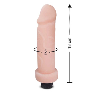 Pênis Realístico Em Cyberskin Com Vibro 18 X 5cm Linha Pura Ambição Sexy Fantasy