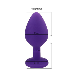 Plug Anal Médio 8,3 X 3cm Em Silicone Sexy Toys