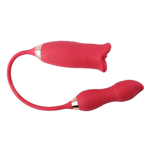 Vibrador Duplo Com Vai E Vem Double Mouth 10 Modos De Estimulação Vibe Toys