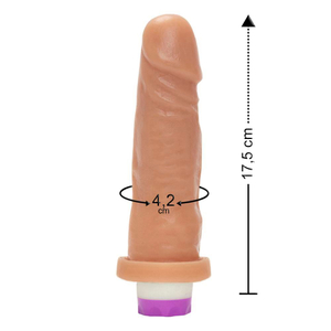 Prótese Com Vibrador Interno 17,5 X 4,2cm êxtase