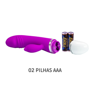 Vibrador Ponto G David Com Estimulador Clitoriano 30 Vibrações Pretty Love