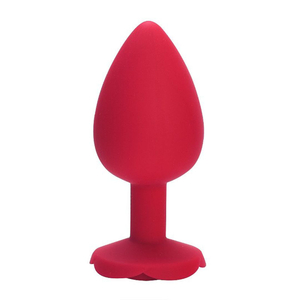 Plug Anal Em Silicone Grande Com Formato De Rosa 10 X 4,5cm Sl