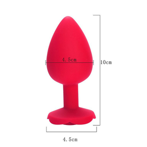 Plug Anal Em Silicone Grande Com Formato De Rosa 10 X 4,5cm Sl