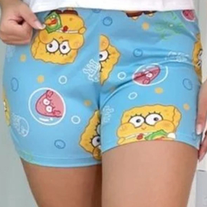 Short Doll Estampado Bob Esponja Amável Moda íntima