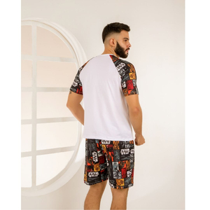 Pijama Masculino Estampado Star Wars Amável Moda Intima