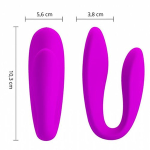 Vibrador De Casal Letitia 10 Vibrações Com Controle Wireless Pretty Love 