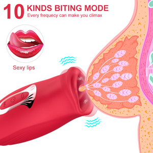 Vibrador Formato De Boca 10 Modos De Sucção E 10 Modos De Estimulação