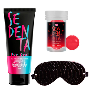 Kit Desejos Secretos Gel E Bolinha Sedenta Com Venda Pepper Blend