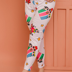 Pijama Feminino Calça E Regata Meninas Super Poderosas Amável Moda íntima