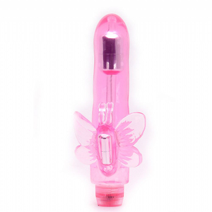 Vibrador Jelly Com Estimulador Clitoriano Borboleta Vibe Toys