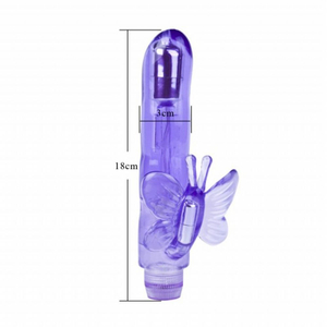 Vibrador Jelly Com Estimulador Clitoriano Borboleta Vibe Toys