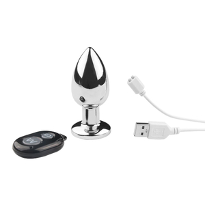 Plug Anal De Luxo Médio Com 10 Vibrações E Controle Remoto Massager