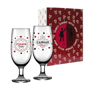 Kit 2 Taças De Cerveja Jogos Do Amor 300ml Simas Presentearia