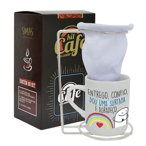 Kit Café Flork Frase Entrego E Confio Simas Presentearia