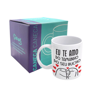 Caneca Flork Com Frase Te Amo Do Tamanho 300ml Simas Presentearia