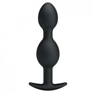 Plug Anal Silicone Com Esferas Massageadoras 12,5 X 2,3cm Pretty Love