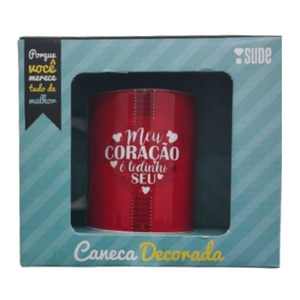 Caneca Decorada Meu Coração é Todo Seu 300ml Sude Presentes