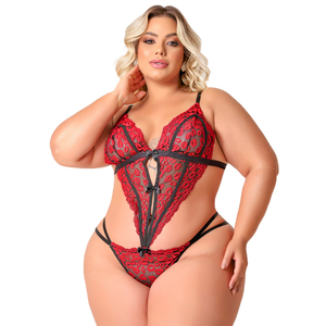 Body Beijo Ardente Plus Size Coleção Kisses Tallyta Moda Apimentada