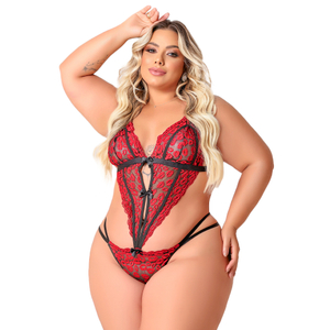 Body Beijo Ardente Plus Size Coleção Kisses Tallyta Moda Apimentada