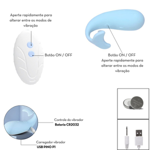 Cápsula Vibratória Humpback 10 Vibrações Com Controle Vibe Toys