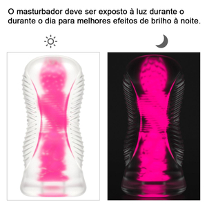 Masturbador Pink Glow 6.0 Fosforescente Lumino Play Lovetoy