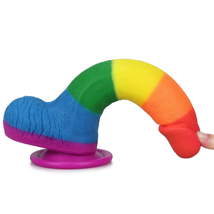 Prótese Realística De Silicone Real Skin Linha Pride Com Ventosa 19 X 3,8 Cm Vibe Toys