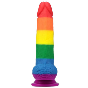 Prótese Realística De Silicone Real Skin Linha Pride Com Ventosa 19 X 3,8 Cm Vibe Toys