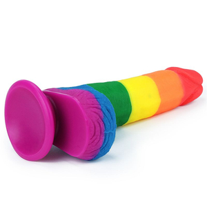 Prótese Realística De Silicone Real Skin Linha Pride Com Ventosa 19 X 3,8 Cm Vibe Toys