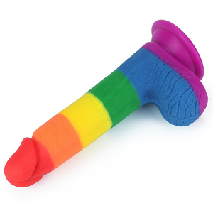 Prótese Realística De Silicone Real Skin Linha Pride Com Ventosa 19 X 3,8 Cm Vibe Toys