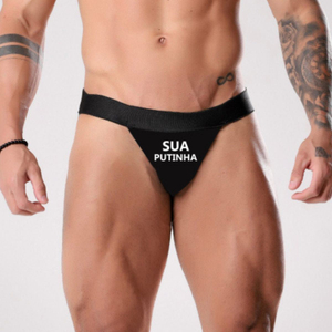 Cueca Jockstrap Fetiche Preta Tallyta Moda Apimentada