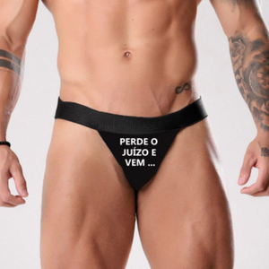 Cueca Jockstrap Fetiche Preta Tallyta Moda Apimentada