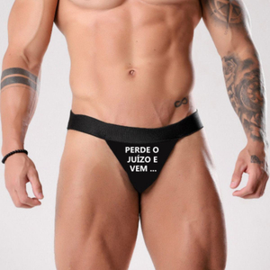 Cueca Jockstrap Fetiche Preta Tallyta Moda Apimentada