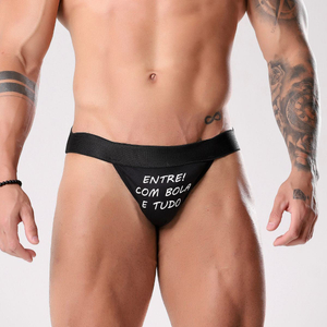 Cueca Jockstrap Fetiche Preta Tallyta Moda Apimentada