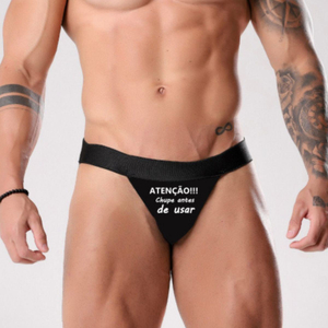 Cueca Jockstrap Fetiche Preta Tallyta Moda Apimentada