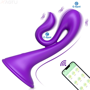 Vibrador Com Ventosa 9 Modos De Vibração App Control Vibe Toys