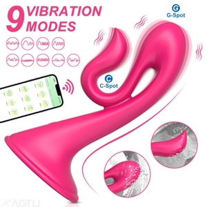 Vibrador Com Ventosa 9 Modos De Vibração App Control Vibe Toys