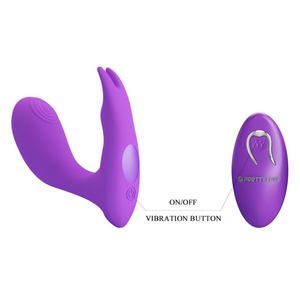 Vibrador E Estimulador Clitoriano Idabelle 12 Vibrações Com Controle Pretty Love