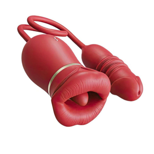 Vibrador Duplo Flexível Com Mini Pênis 10 Modos De Vai E Vem E Sucção Vibe Toys