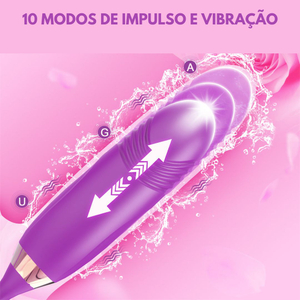 Vibrador Duplo Lips 10 Vibrações Com Penetrador Vai E Vem Vibe Toys