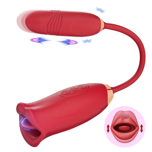 Vibrador Duplo Lips 10 Vibrações Com Penetrador Vai E Vem Vibe Toys