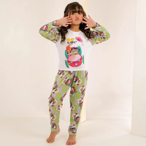 Pijama De Frio Infantil Feminino Meninas Poderosas Amável Moda íntima