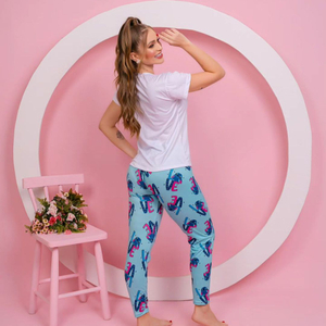 Pijama Sonho Com Calça E Camiseta Stitch Amável