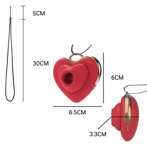 Estimulador Clitoriano Colar De Coração 10 Modos De Vibração E 5 Modos De Pulsação 