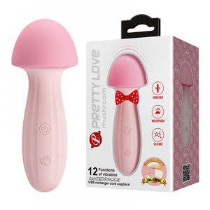 Vibrador Em Silicone Mushroom 12 Vibrações Pretty Love