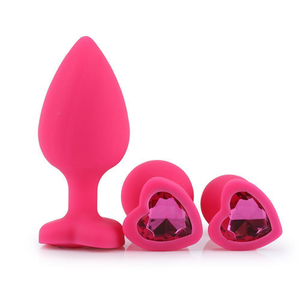 Plug Anal Coração Em Silicone Pequeno 7 X 2,8cm Vibe Toys