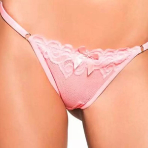 Calcinha String Fio Duplo Detalhe Em Renda Lut Lingerie