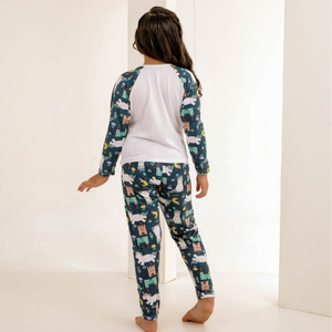 Pijama De Frio Infantil Feminino Unicórnio Amável Moda íntima