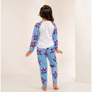 Pijama De Frio Infantil Feminino Stitch Lovely Amável Moda íntima