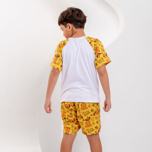 Pijama Masculino Infantil Personagem Simba Amável Moda íntima